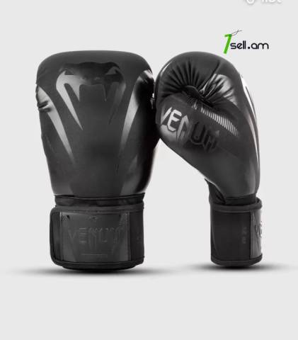 Բռնցքամարտի ձեռնոցներ venum - սեվ боксерские перчатки venum