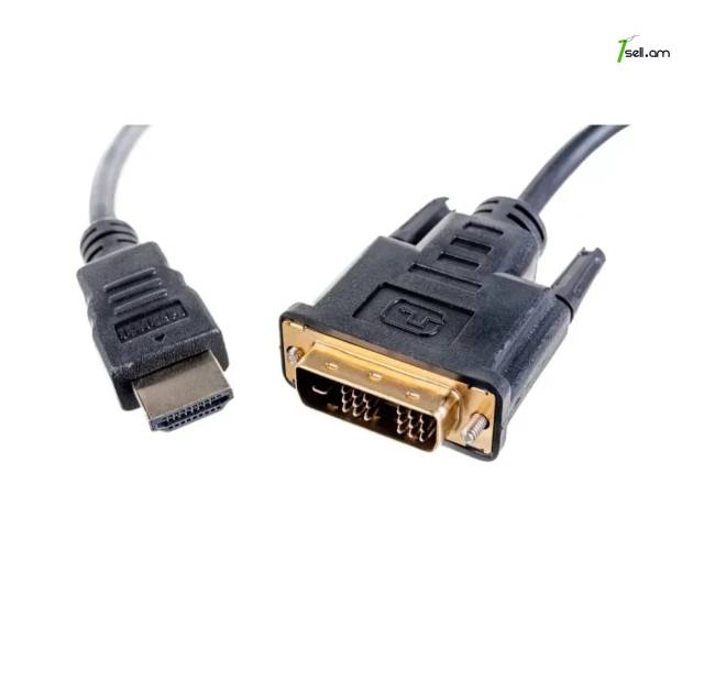 Cablexpert HDMI to DVI 19M pin 19M pin кабель 7.5m 4.5m. cabel լար Ոսկեպատ թվային մալուխ