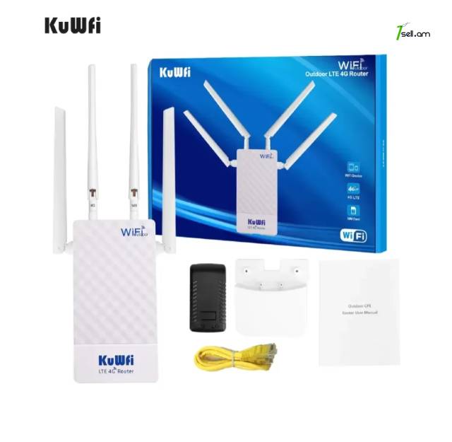 PoE router WIFI 4G KuWFi CPF905-CF5 SIM Card Mobile WAN + LAN Արտաքին անտենա роутер Ռոուտեր երթուղիչ DVR IP came
