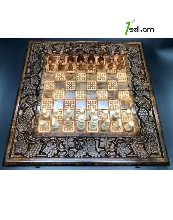шахматы ручной работы  шахматы 3 в 1 շախմատ 3-ը 1-ում  carved chess set handmade chess set