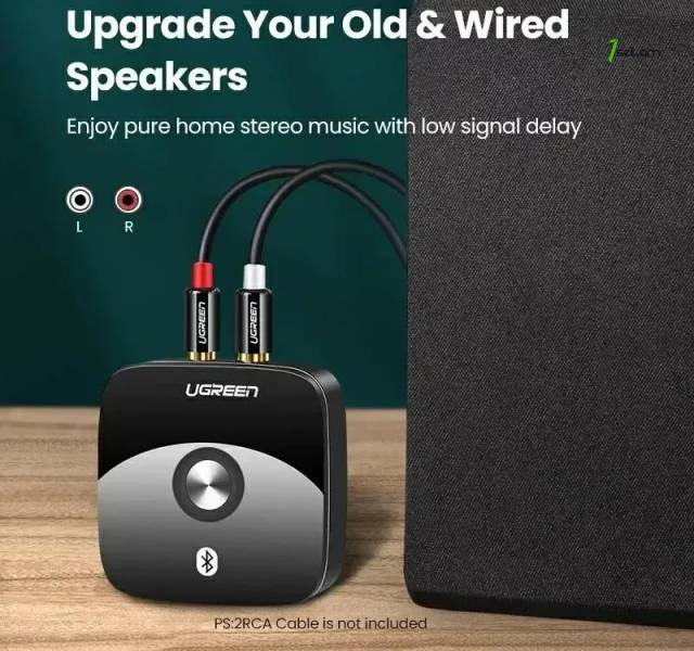 Ugreen Bluetooth 5.0 to RCA AUX, ресивер с поддержкой aptX LL беспроводной музыкальный адаптер