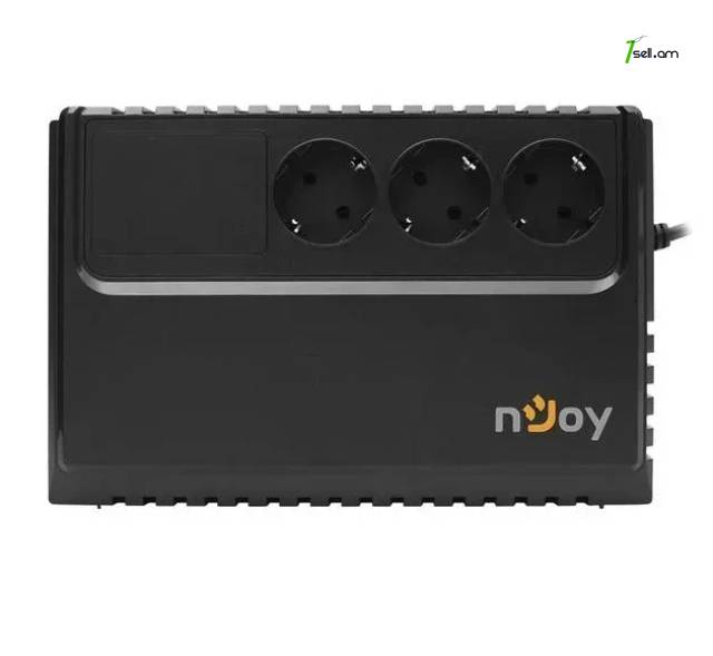 UPS NJOY Renton 650VA AVR 3x евро, пластик Անխափան սնուցման աղբյուր Մարտկոց аккумулятор ИБП - NEW