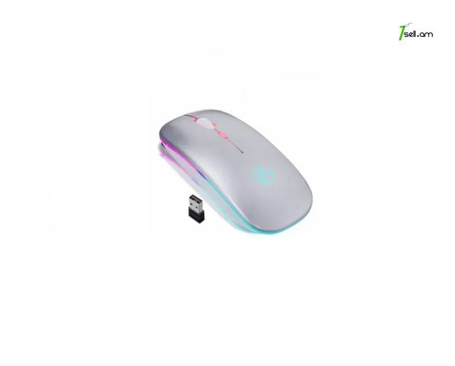 Անլար լիցքավորվող մկնիկ Silent Game RGB wireless mouse bluetooth Мышь беспроводная и аккумуляторная