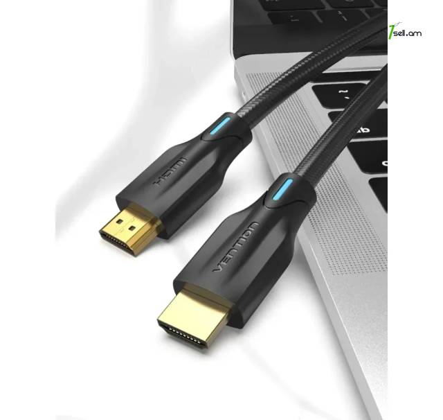 VENTION 4K HDMI Gold Cable 18GB/s speed 1.5m, 2m - Մուլենապատ ամուր ոսկեպատ կոնտակտով մալուխ Кабель