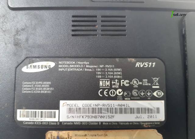 SAMSUNG NP-RV511 Նոթբուք notebook ноутбук պահեստամաս