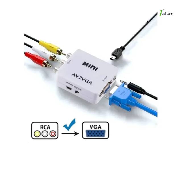 Video Converter AV2VGA վիդեո փոխարկիչ AV դեպի VGA վիդեո փոխարկիչ адаптер VGA to AV