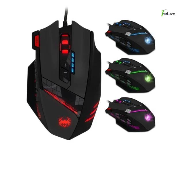 Professional Gaming մկնիկ Zelotes C-12 PC խաղային մուկ LED RGB игровая мышка с подсветкой