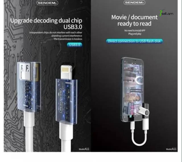 Adapter Lightning to USB3.0 OTG для IPhone мыши клавиатуры и зарядки Адаптер