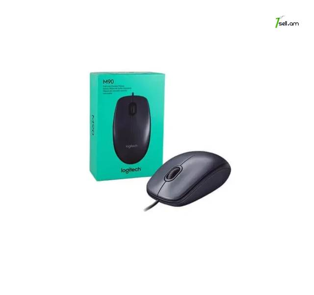 USB մկնիկ Logitech M90 օպտիկական 1000DPI Мышка для пк pc mouse