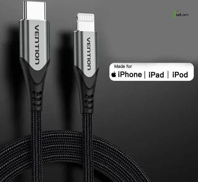 IPhone 14 13 12 Vention TypeC to Lightning լար 1մ.Кабель USB Type C к Lightning Быстрая зарядка pro max