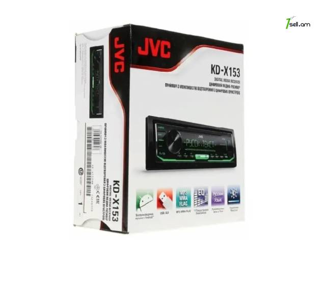 Նվագարկիչ մեքենայի JVC KD-X153 auto player MP3 WMA FLAC USB AUX Автопроигрыватель