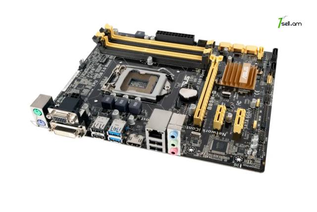 Материнская плата ASUS LGA1150 B85 B85M-G DDR3 PCI-Ex16 HDMI DVI + Dsub SATA3 USB3 mATX Matherboard Մայրսալիկ