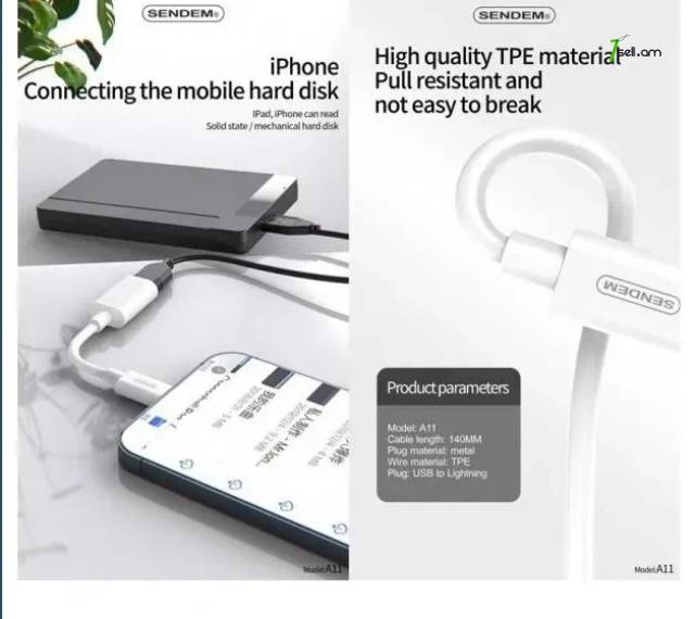 Adapter Lightning to USB3.0 OTG для IPhone мыши клавиатуры и зарядки Адаптер