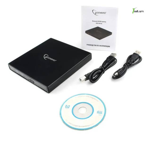 USB2.0 DVD-RW & CD-RW Gembird CD-DVD External DVD-USB-02 - Արտաքին for PC Notebook Case