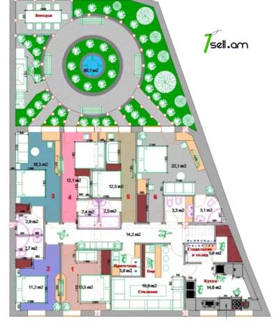 Բազմաֆունկցիոնալ գույք կենտրոնում, 250 ք.մ.