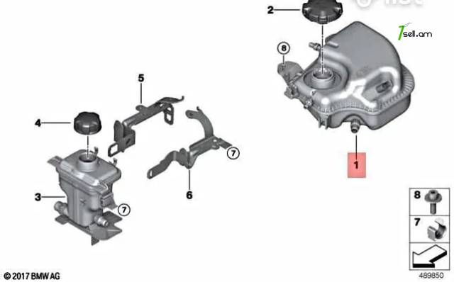 BMW G30 G11 G12 G15 G16 Ռաշիրիտելնի բաչոկ նոր մեծ ու փոքր առկա N63 8 պոռշին
