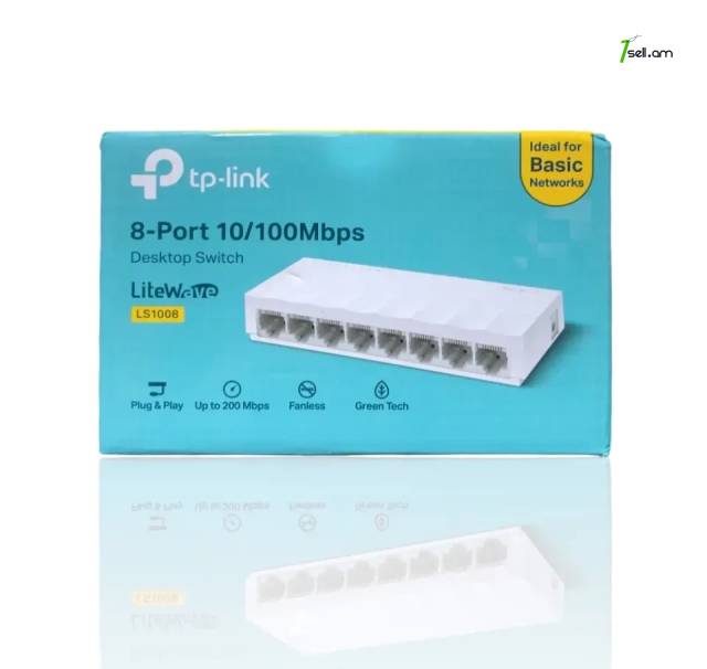 8-Port TP-LINK LS1008 Desktop Switch սվիչ свитч