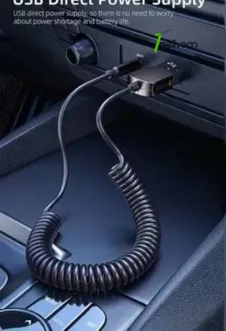 Bluetooth-адаптер Essager Bluetooth 5.0 автомобильный приемник AUX с микрофоном (EB01) EBTEB01-JS0A