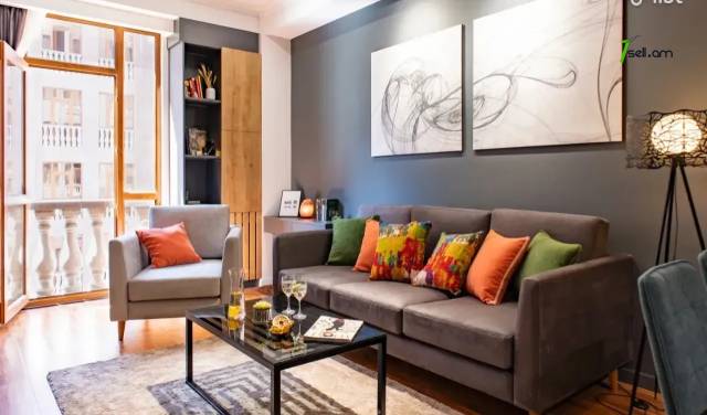 2 սենյականոց բնակարան նորակառույց շենքում Ադոնցի փողոցում, 43 քմ, 5/9 հարկ, բարձր առաստաղներ