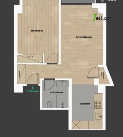 2 սենյականոց բնակարան նորակառույց շենքում Վերին Անտառային փողոցում, 54 քմ, 2/18 հարկ