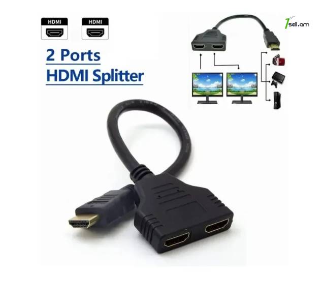 HDMI to 2x HDMI 30cm HUB - HDMI male to HDMI female cable (1papa - 2x mama) Adapter Perexodnik Адаптер
