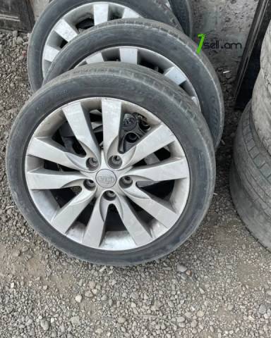 R17 5x114.3 Անիվներ անվահեծերով, ամառային անվադողեր, 225/45 R17 Kia, mazda, nissan, hyundai, toyota