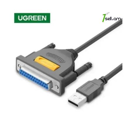 USB to COM (DB25) Ugreen Germany Premium кабель 1մ. cable լար 100% որակ Parallel Printer Cable для принт