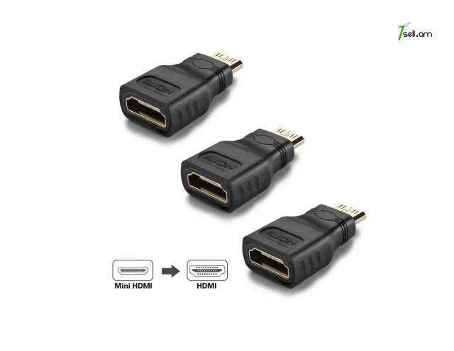 Adapter Mini HDMI-HDMI LSVTR Позолоченный разъем Mini HDMI Male-HDMI Адаптер