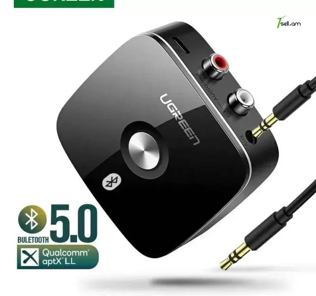 Ugreen Bluetooth 5.0 to RCA AUX, ресивер с поддержкой aptX LL беспроводной музыкальный адаптер