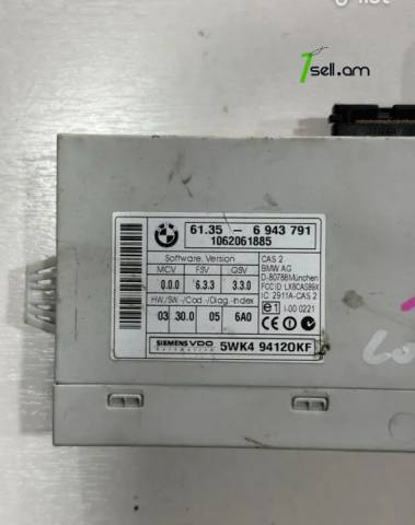 CAS, Comfort Unit Module / Համրարավետության մոդուլ, BMW 3 Series, E90, 2006թ, Օրիգինալ պահեստամաս