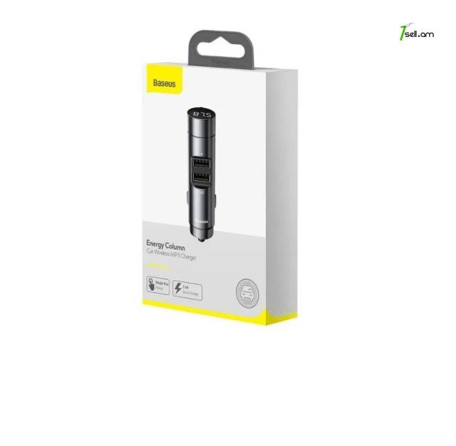 Ավտոմեքենայի FM հաղորդիչ (FM մոդուլատոր) Baseus Energy Column (BS-01) Bluetooth 5.0 MP3 модулатор Charger