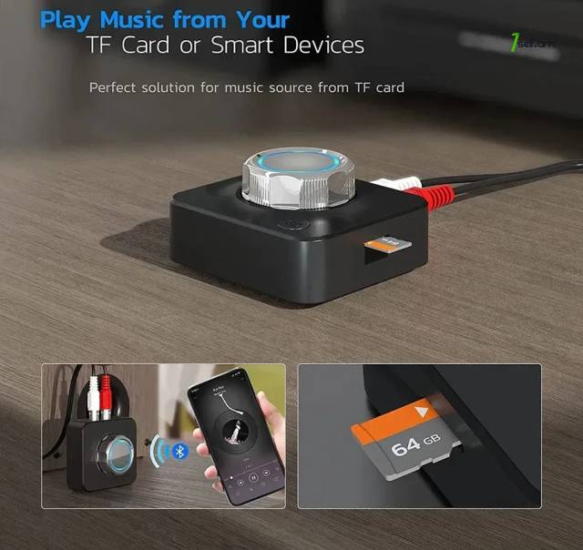 Joystick + Bluetooth 5.0 Receiver Audio wireless Adapter аудио адаптер ընդունիչ BT