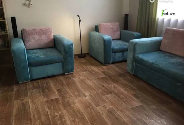 Բազմոց 2 բազկաթոռ բացվող 0962