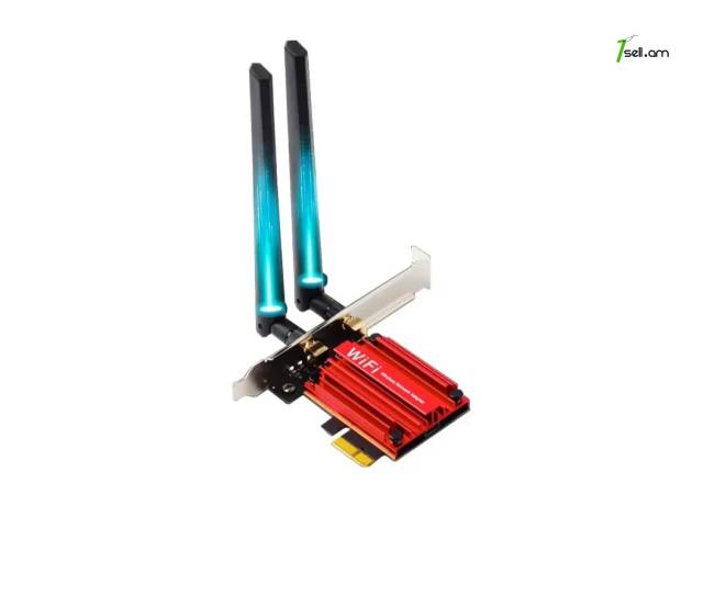 6-րդ սերնդի 2400MBps PCI-E Wi-Fi 6e Adapter 2.4Ghz + 5GHz + 6GHz + Bluetooth 5.2 PCIe WiFi քարտ адаптер BT