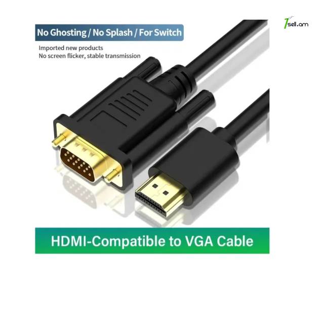 Cabos HDMI to VGA кабель 1080P 1.5 մ. cable լար ադապտեր մալուխ cabel adapter