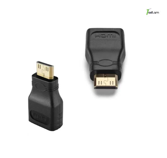 Adapter Mini HDMI-HDMI LSVTR Позолоченный разъем Mini HDMI Male-HDMI Адаптер