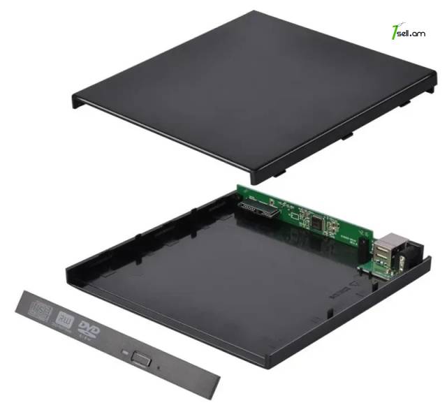Արտաքին External USB DVD-RW Slim Portable Optical Drive - USB 2.0 for PC Notebook Case շարժական DVD