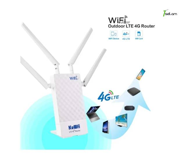 PoE router WIFI 4G KuWFi CPF905-CF5 SIM Card Mobile WAN + LAN Արտաքին անտենա роутер Ռոուտեր երթուղիչ DVR IP came