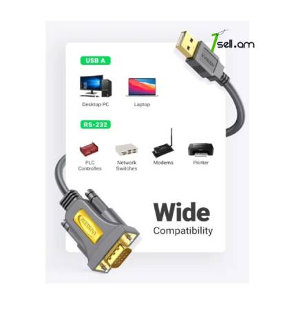 Ugreen USB to COM PORT (RS232) Premium кабель1m 2m 3m. cable լար հաստոց USB to Serial Adapter