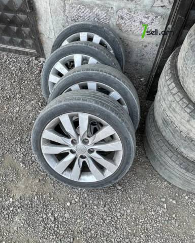 R17 5x114.3 Անիվներ անվահեծերով, ամառային անվադողեր, 225/45 R17 Kia, mazda, nissan, hyundai, toyota