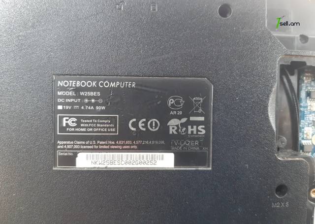 V-Lazer W25BES Նոութբուք notebook ноутбук պահեստամաս