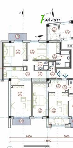 3 սենյականոց բնակարան նորակառույց շենքում, 2-րդ բնակելի զանգված, 102 ք.մ., 3+ սանհանգույց