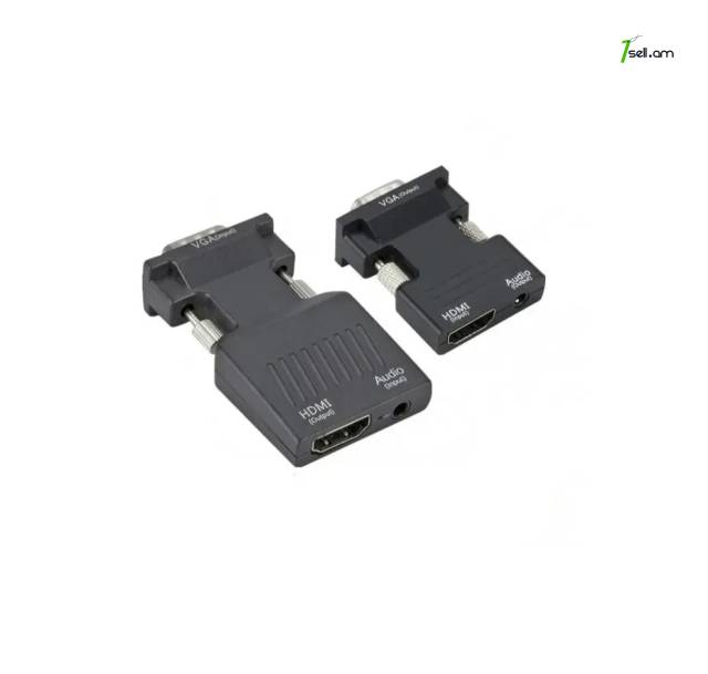 Adapter VGA to HDMI converter for PC, notebook - 1080P FULL HD Ադապտեր адаптер փոխակերպիչ Переходник