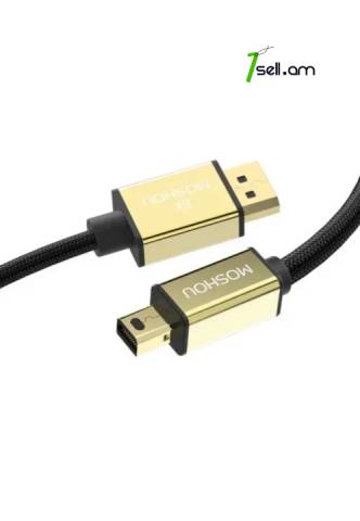 Moshou Mini DisplayPort to DisplayPort Ultra HD 8K Premium кабель 0.5m cable Ոսկեպատ մալուխ