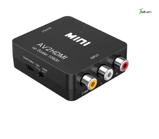 Video Converter AV (RCA) на HDMI վիդեո փոխարկիչ AV to HDMI փոխարկիչ адаптер scaler