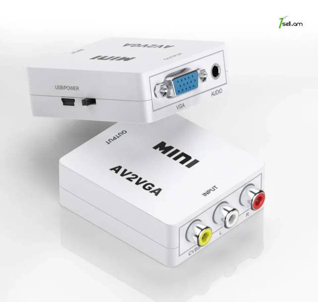Video Converter AV2VGA վիդեո փոխարկիչ AV դեպի VGA վիդեո փոխարկիչ адаптер VGA to AV