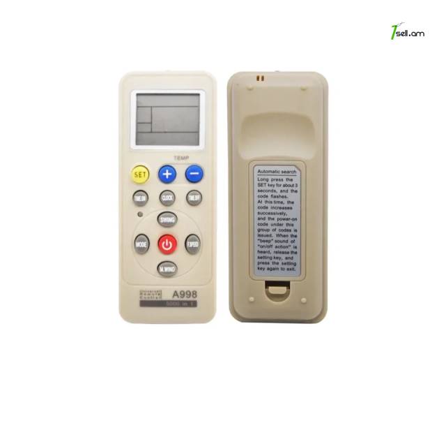 Օդորակիչի հեռակառավարման վահանակ Universal A998 5000in1 Remote Control универсальный пульт кондиционера LG