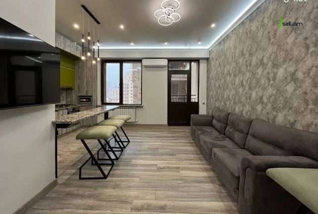 3 սենյականոց բնակարան նորակառույց շենքում Փավստոս Բուզանդի փողոցում, 72 ք.մ., բարձր առաստաղներ