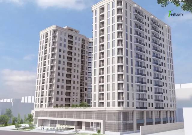 2 սենյականոց բնակարան նորակառույց շենքում Դավիթ Անհաղթի փողոցում, 55 ք.մ., բարձր առաստաղներ