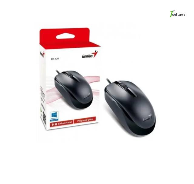 USB մկնիկ Genius DX-120 օպտիկական 1000DPI Мышка для пк pc mouse